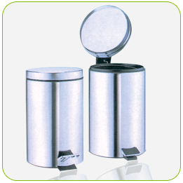 不銹鋼腳踏式垃圾桶(廚餘桶)<點圖放大觀賞詳細內容>