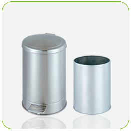 不銹鋼腳踏式垃圾桶(廚餘桶)<點圖放大觀賞詳細內容>