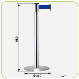 不銹鋼收納型伸縮欄柱<點圖放大觀賞詳細內容>
