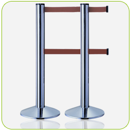 不銹鋼豪華型雙帶伸縮圍欄<點圖放大觀賞詳細內容>
